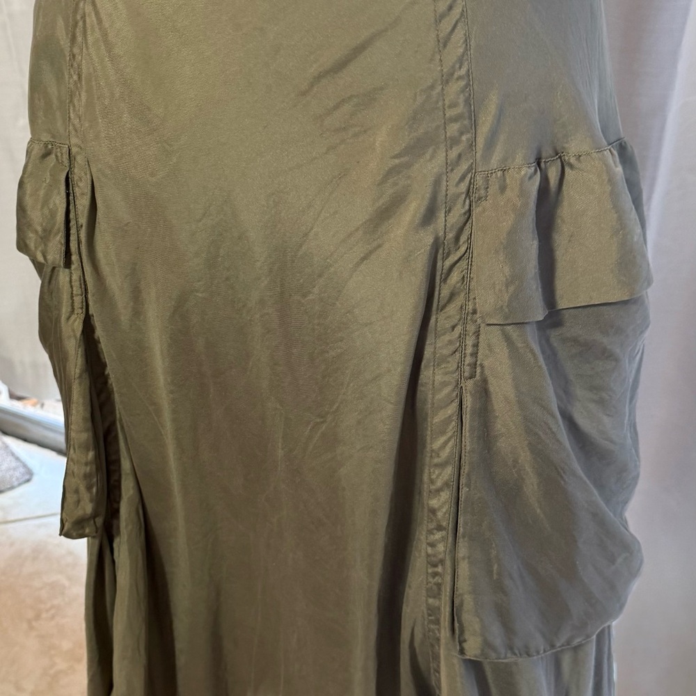 Dkny pure Asymmetrical Green Bubble Midi Skirt - Picture 3 of 16